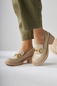 Berita – Beige Block Heel Shoe (Women)