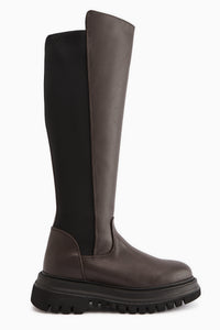 Latoya Brown Stretch Detailed Women’s Boots