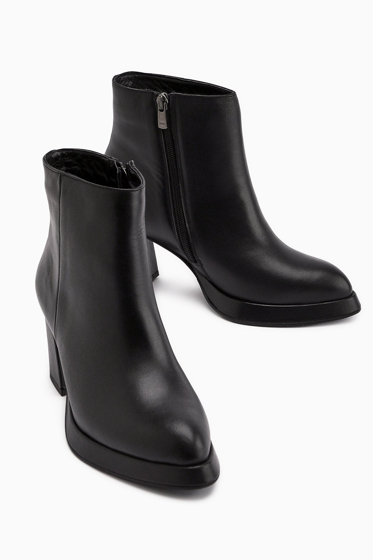 Gaby – Genuine Leather Black Platform-Heel Boot (Women)