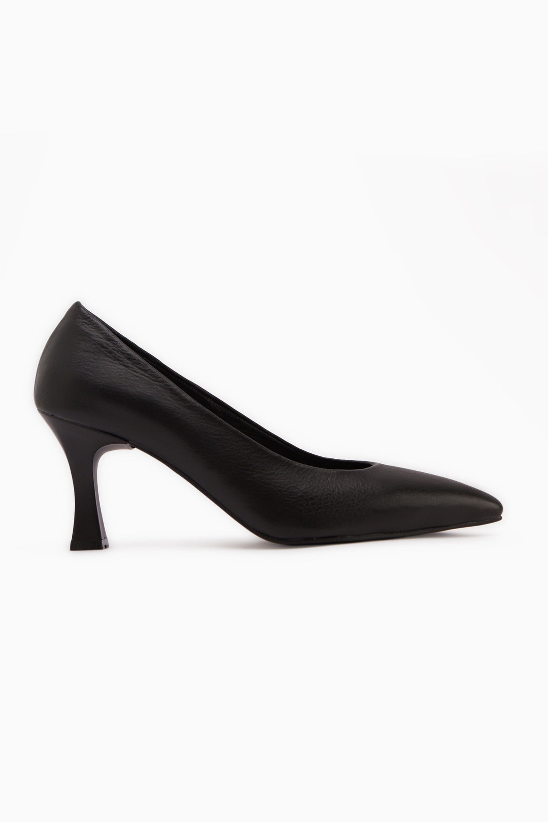 Clarry Genuine Leather Black Heeled Shoes