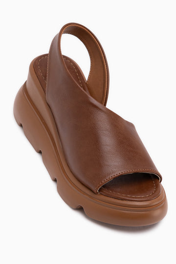 Lima Tan Thick Sole Open Toe Women’s Sandal