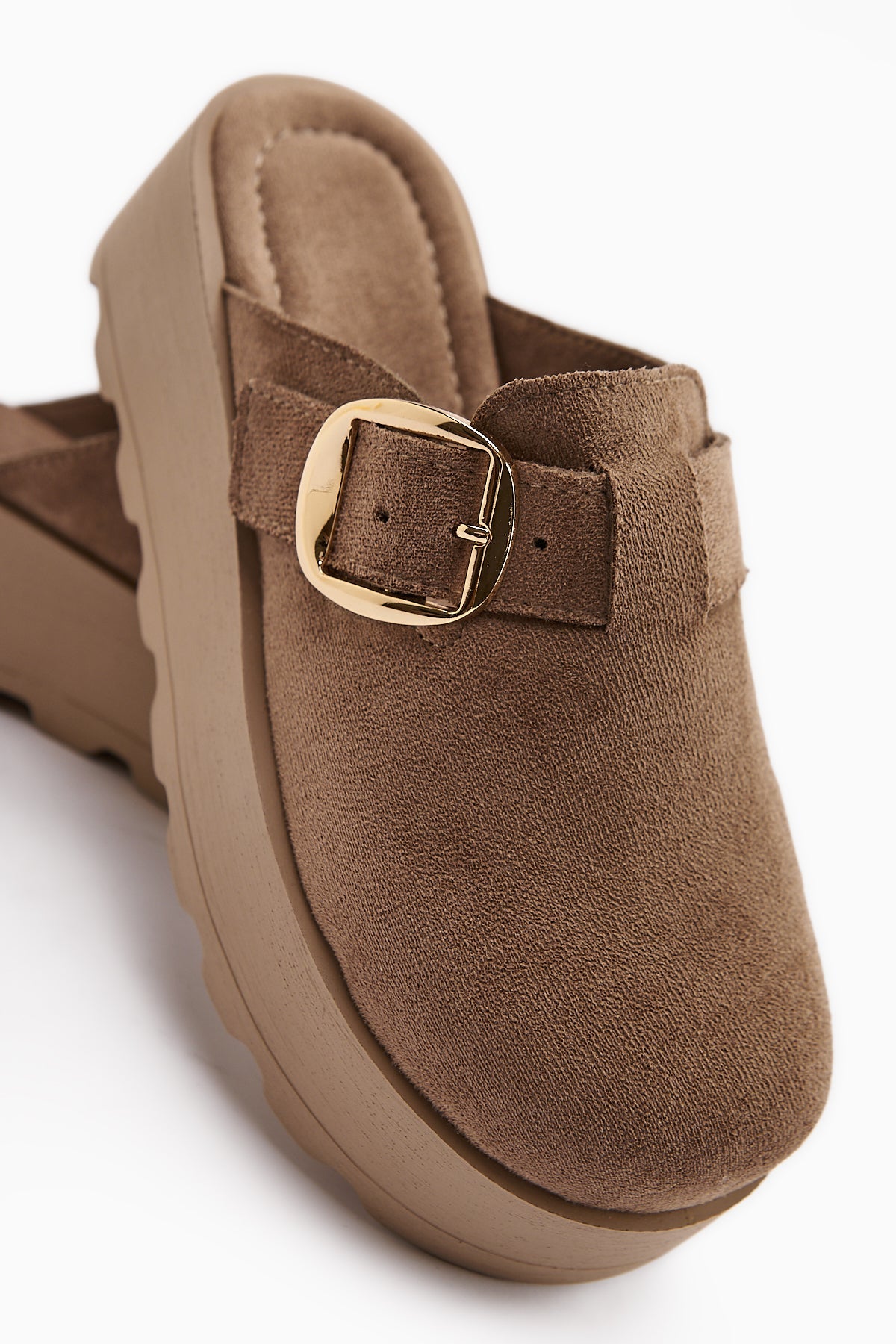 Clara Mink Suede Buckled Women's Slipper