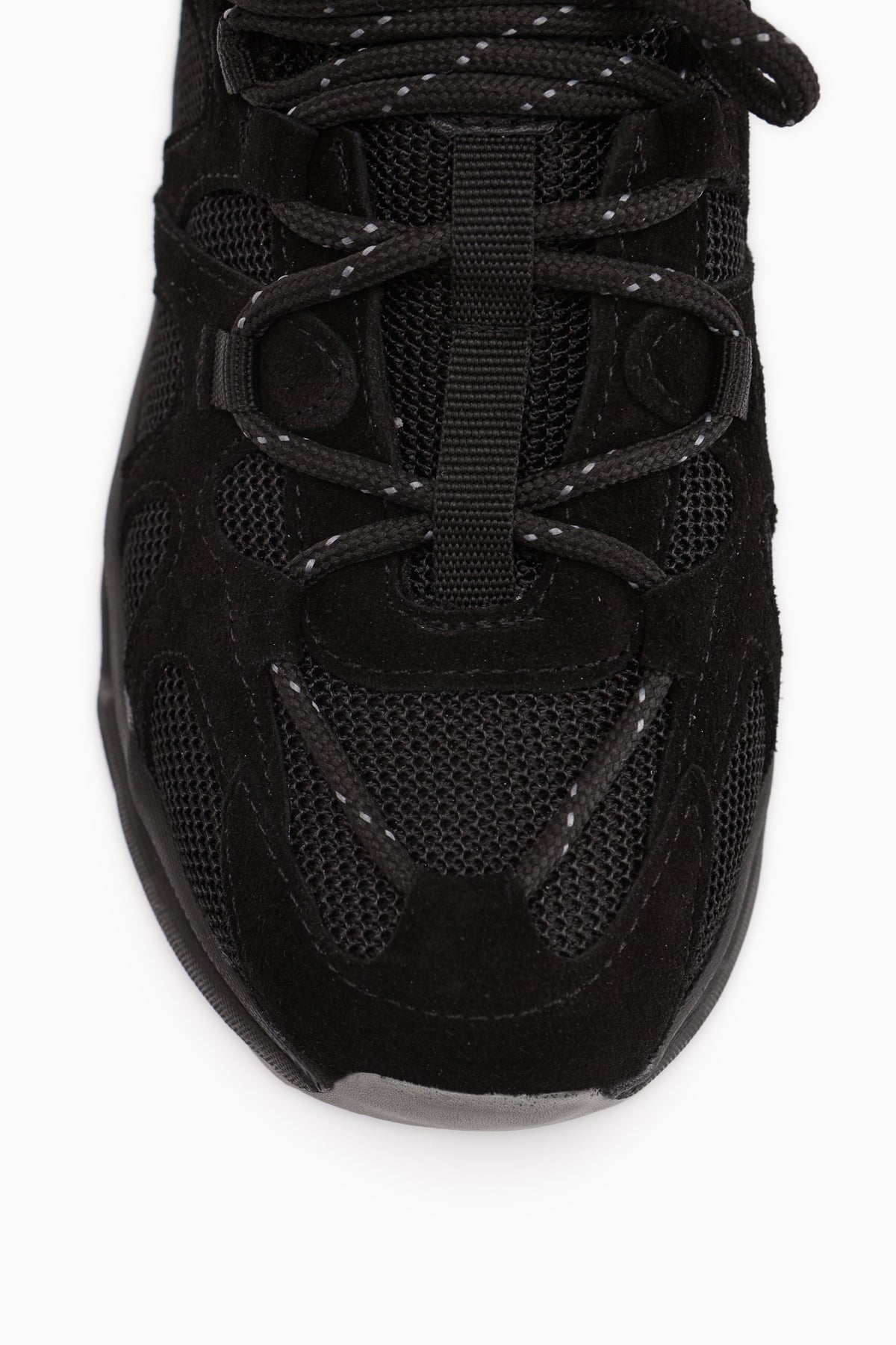 Raisa Genuine Leather Black Suede Mesh Detailed Women’s Sneakers