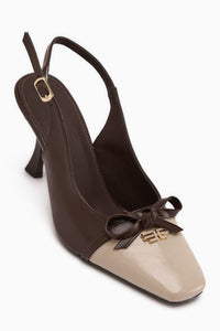 Emila Brown Bow Women’s Heeled Shoes