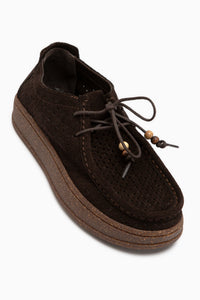 Abida Genuine Leather Brown Suede Loafer Women’s Daily Shoes