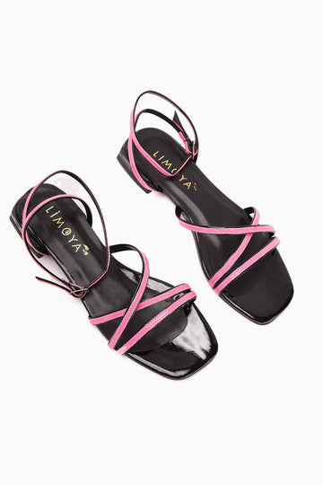 Nasima Fuchsia Ankle-Tie Women's Sandals