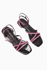 Nasima Fuchsia Ankle-Tie Women's Sandals