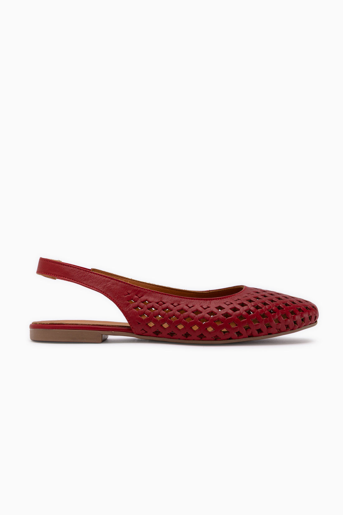 Monalis Genuine Leather Red Elastic Women’s Sandal