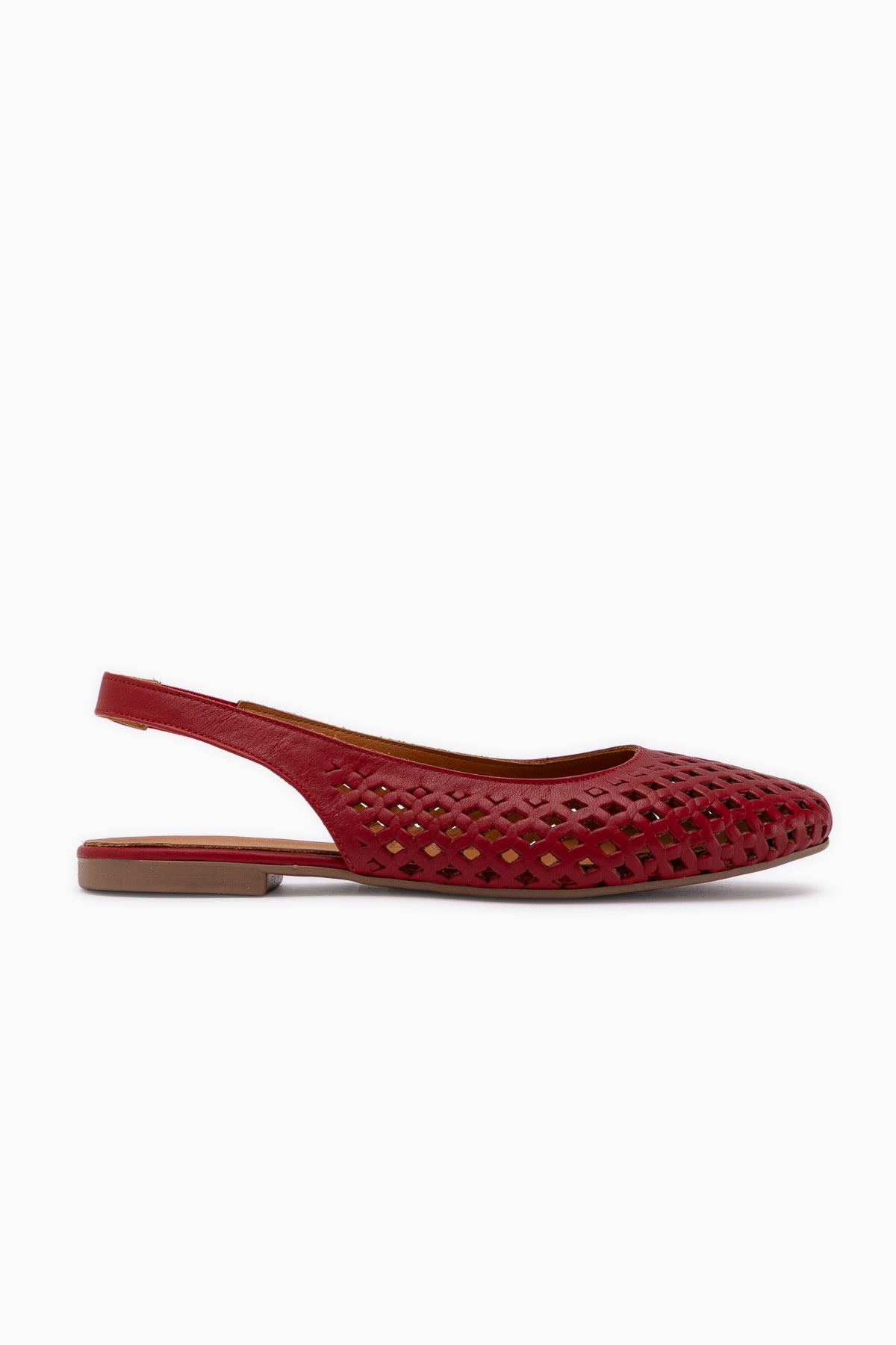 Monalis Genuine Leather Red Elastic Women’s Sandal