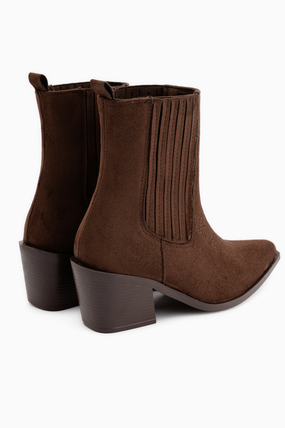 Elvia Brown Suede Elastic Women’s Boots
