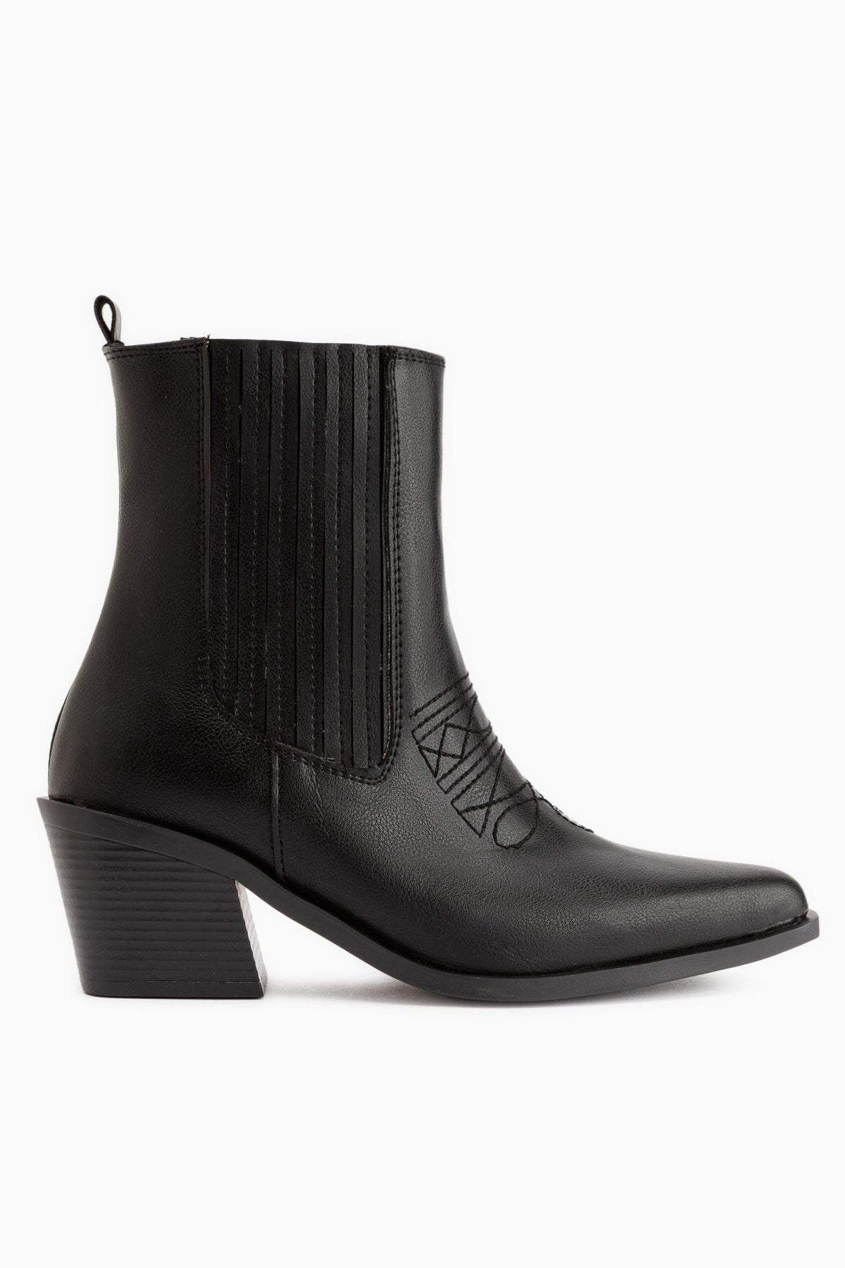 Elvia Black Elastic Women’s Boots