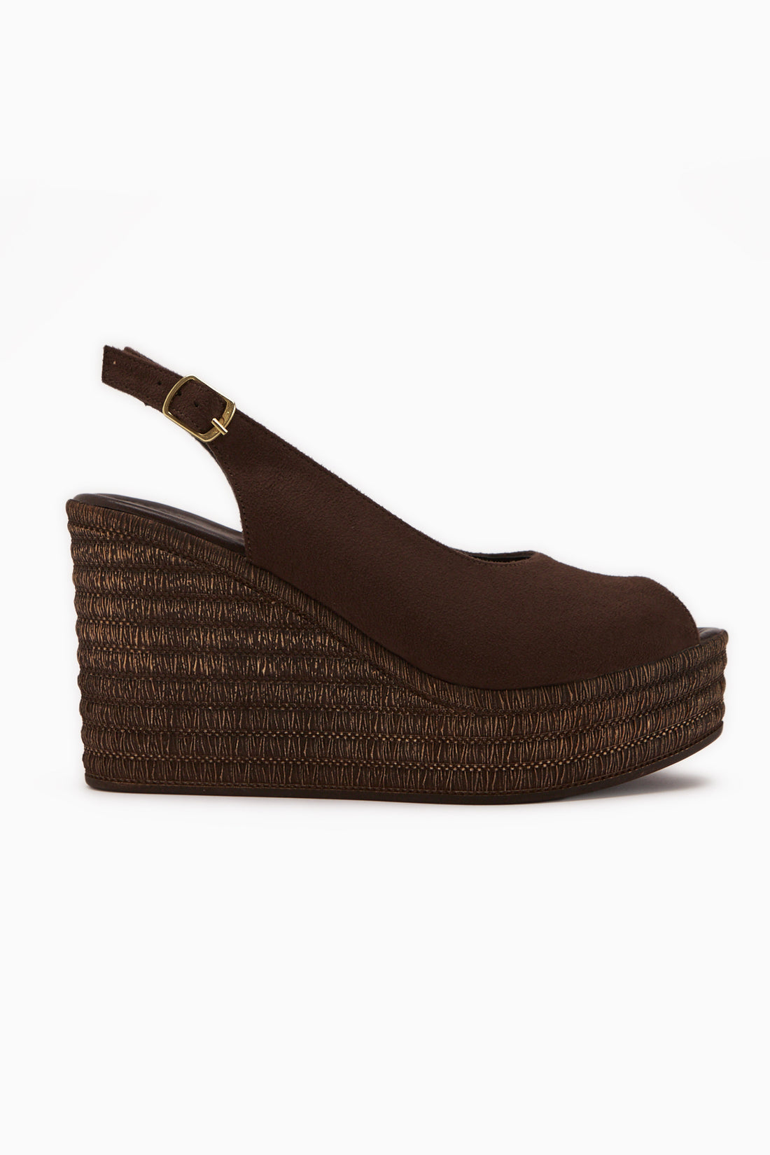 Caty Brown Suede Wedge Women’s Sandal