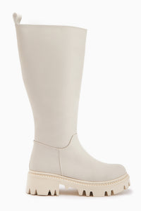 Escada Beige Thick Sole Zippered Women’s Boots