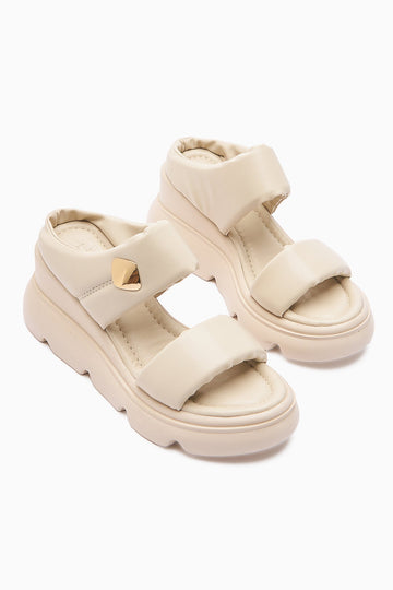 Susi – Beige High-Heel Puffy Slide (Women)