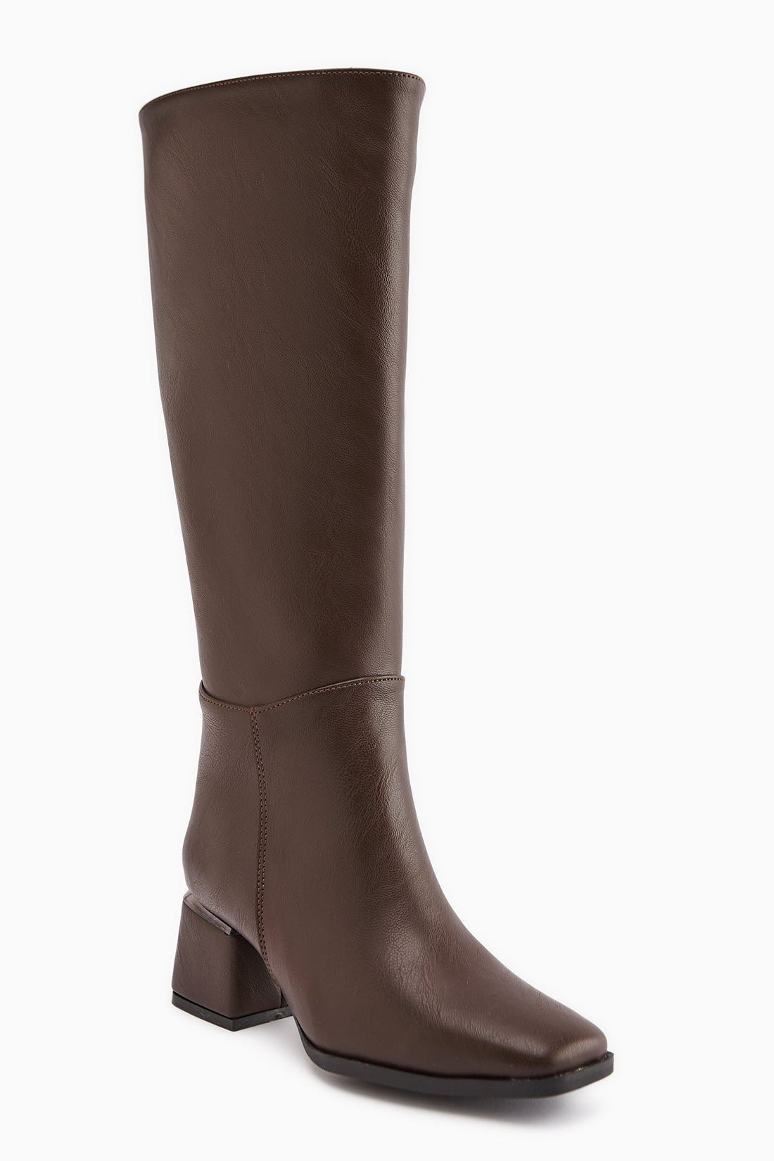 Miami Brown Square-Toed Boots