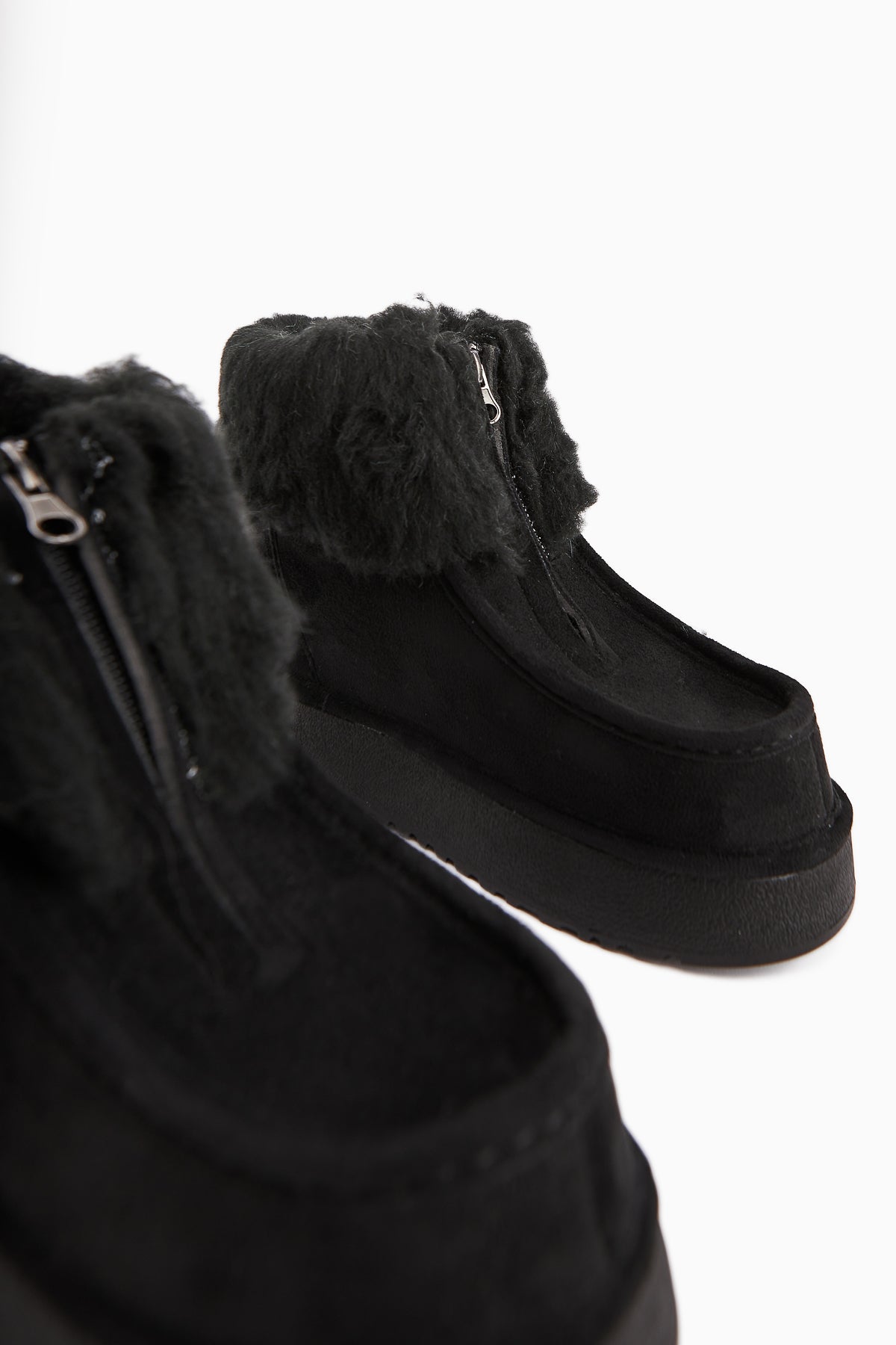 Erva Black Suede Fur Women's Boot