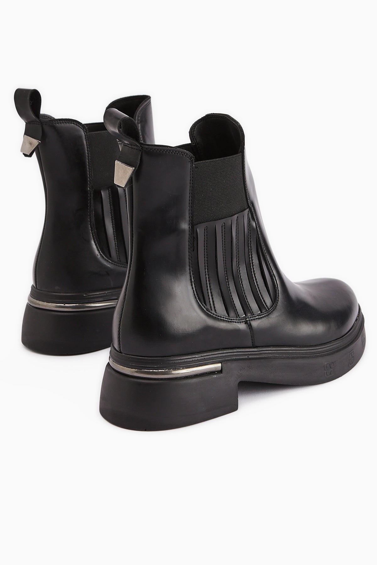 Pava Black Patent Heeled Detail Women’s Boots