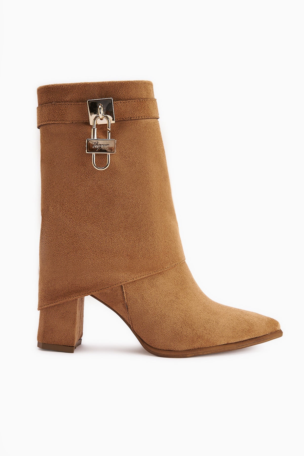 Nisha Taba Suede Chunky Heeled Women's Boot with Tassel