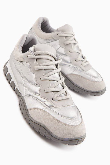 Leen Women's Grey Parachute Fabric Sneakers