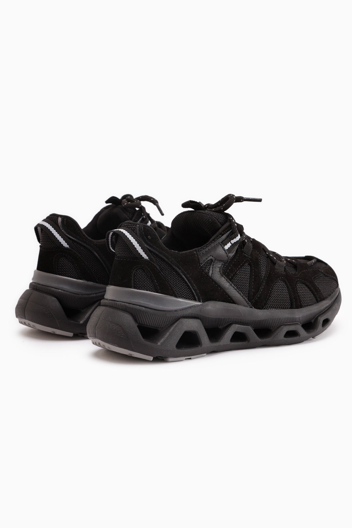 Raisa Genuine Leather Black Suede Mesh Detailed Women’s Sneakers