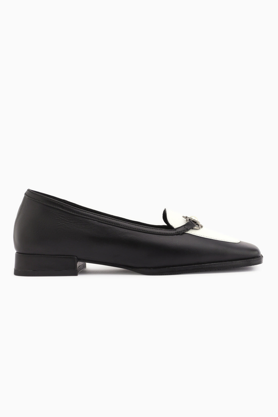 Sanie Genuine Leather Black Buckled Women’s Ballet Flats
