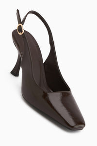 Senja Brown Square Toe Women’s Heeled Shoes