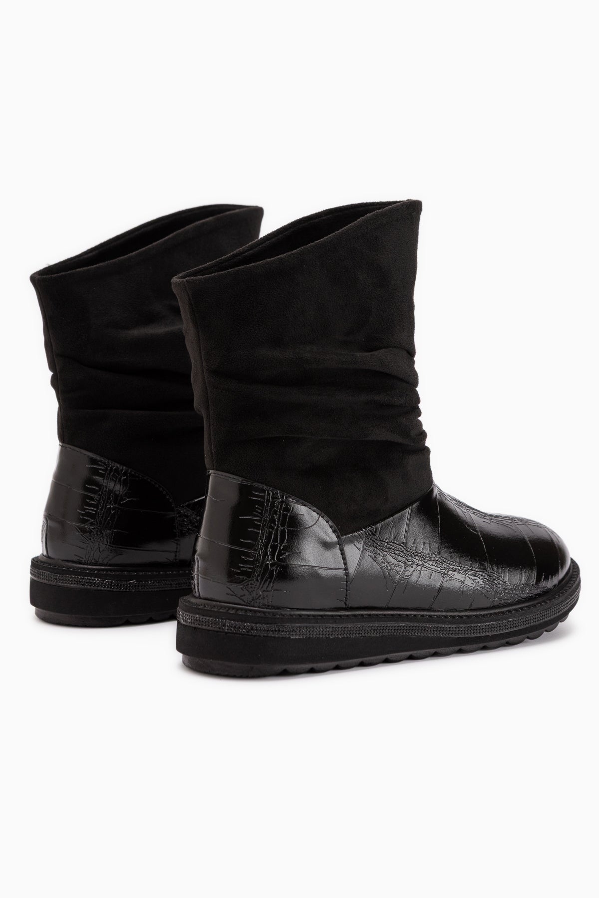 Farida Black Stone Detailed Women’s Boots