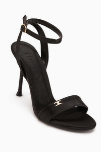 Jamila Black Ankle Strap Thin Heeled Women’s Shoes