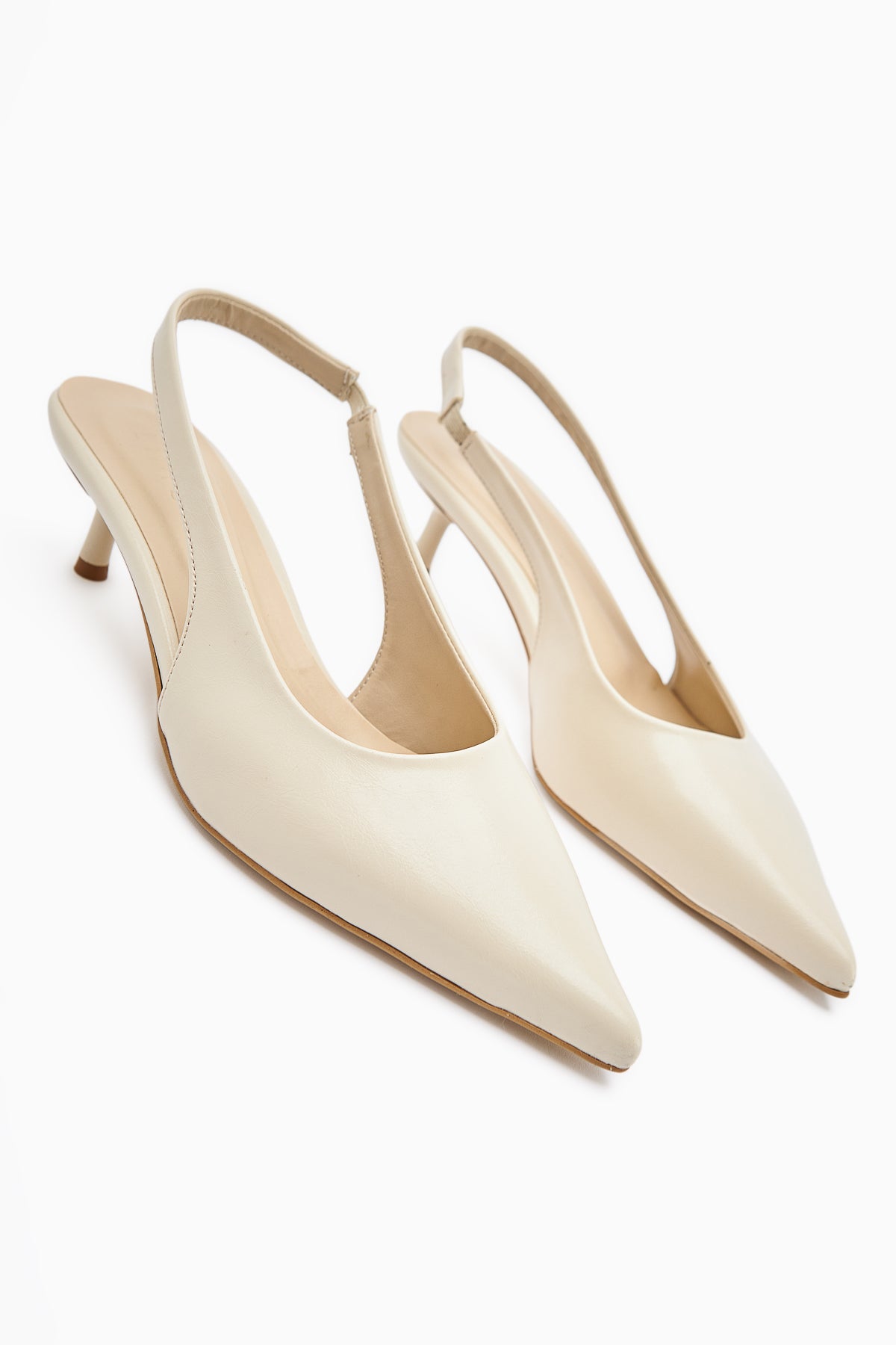 Sanni Beige Pointed Toe Women’s Heeled Sandal