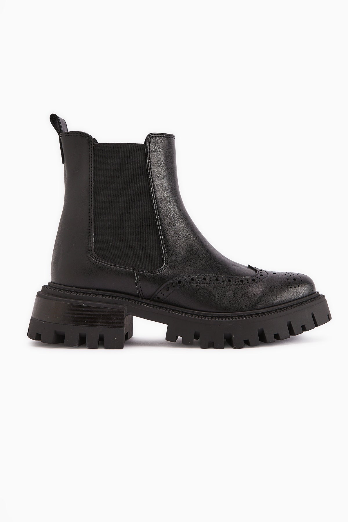 Leyah Black Laser Cut Detailed Women’s Boots