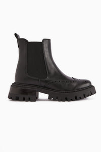 Leyah Black Laser Cut Detailed Women’s Boots
