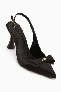 Sonia Black Buckled Women’s Heeled Shoes