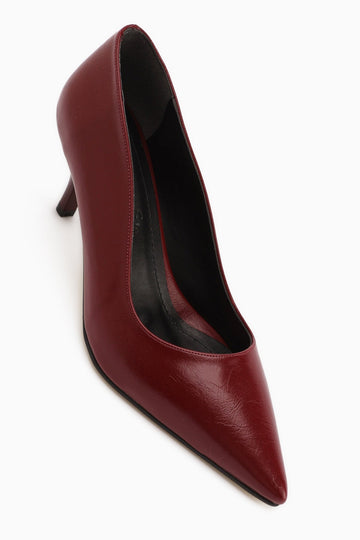 Flora – Burgundy Slim-Heel Heeled Shoe (Women)