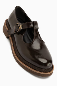 Naila Brown Buckled Strap Women’s Loafer Casual Shoes