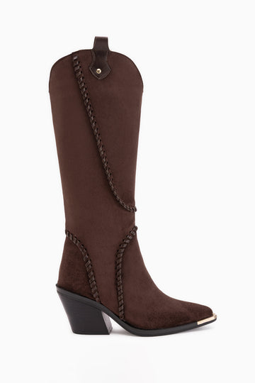 Gertie Brown Suede Stitch Detailed Women’s Boots