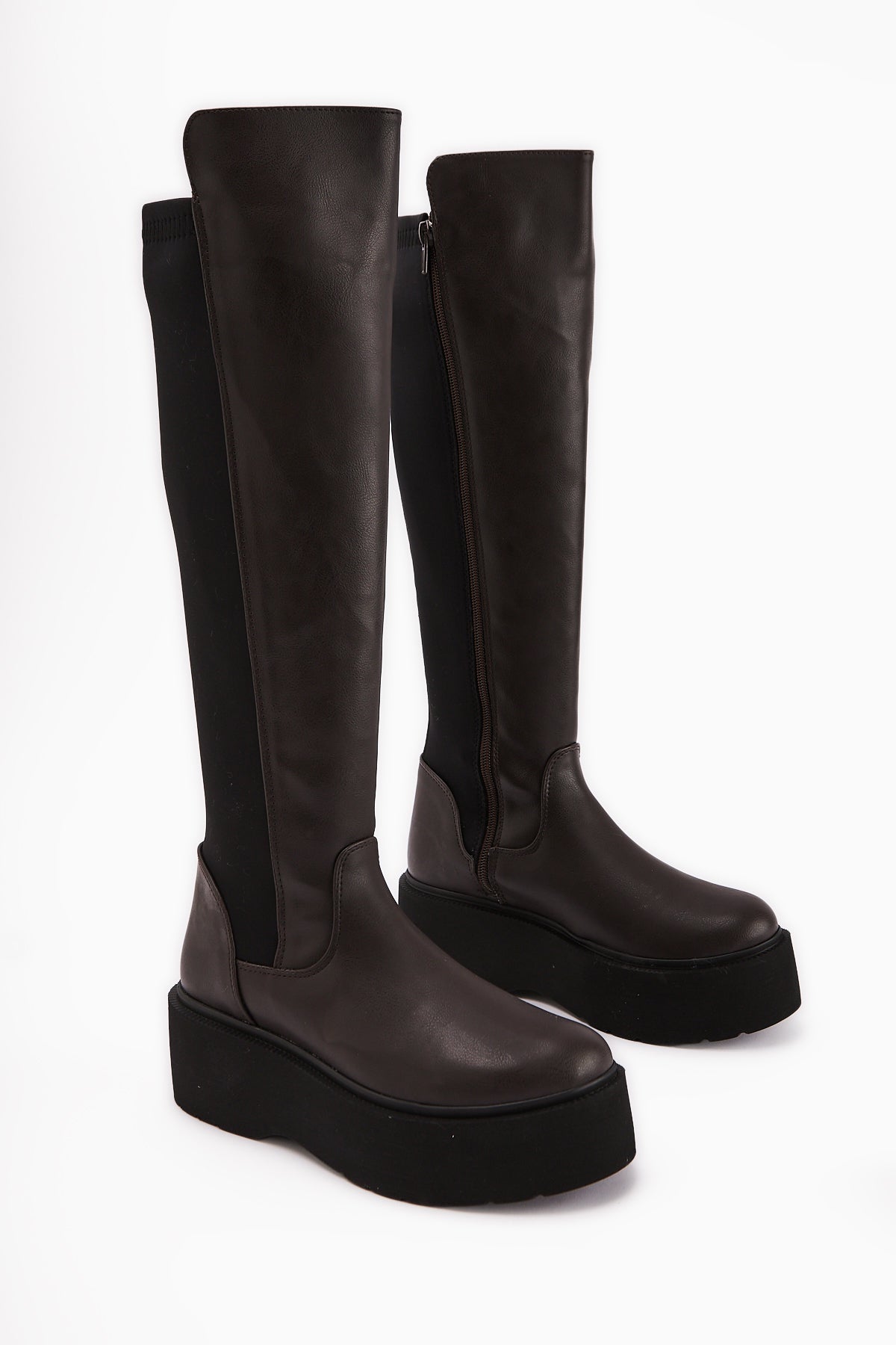 Ceres Brown Platform Boots