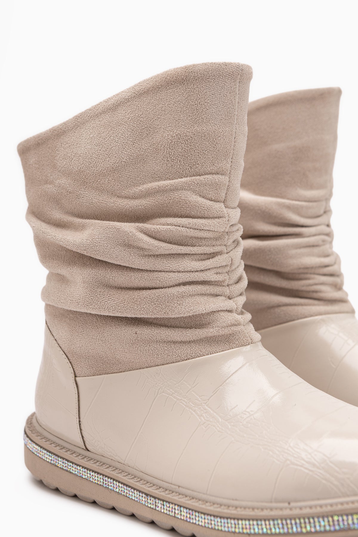 Farida Black Stone Detailed Women’s Boots