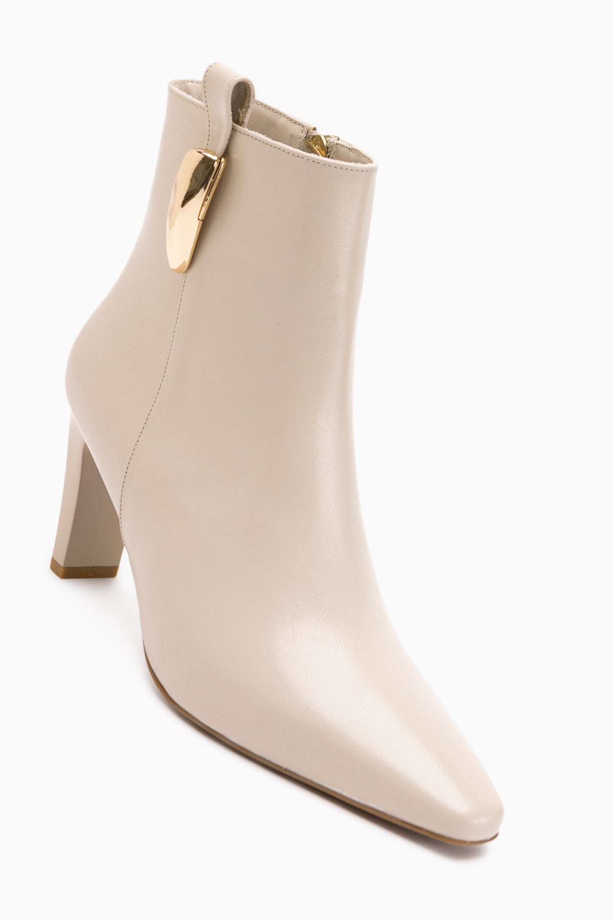 Gina Beige Heeled Women’s Boots