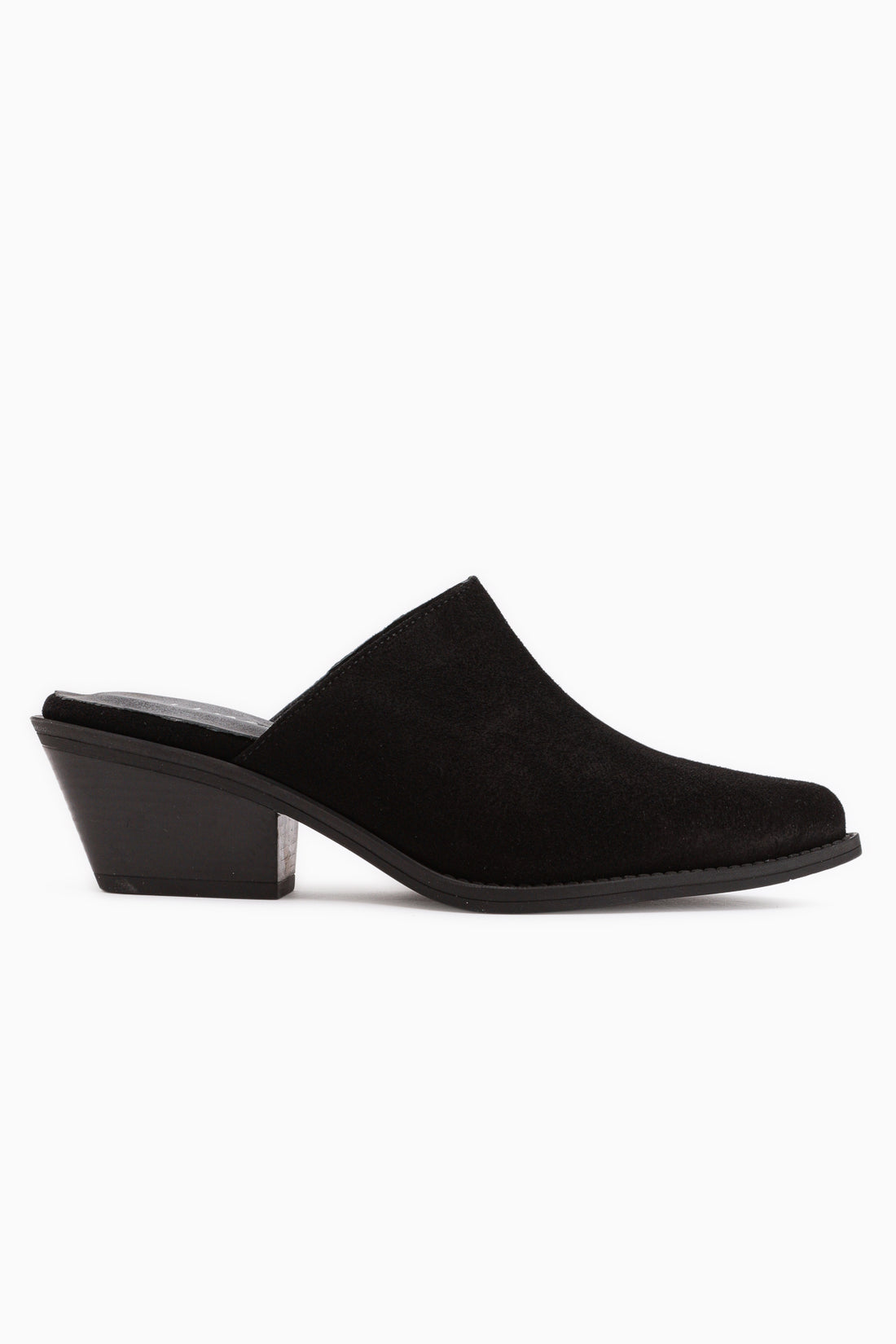 Teresa Genuine Leather Black Heeled Women’s Slippers