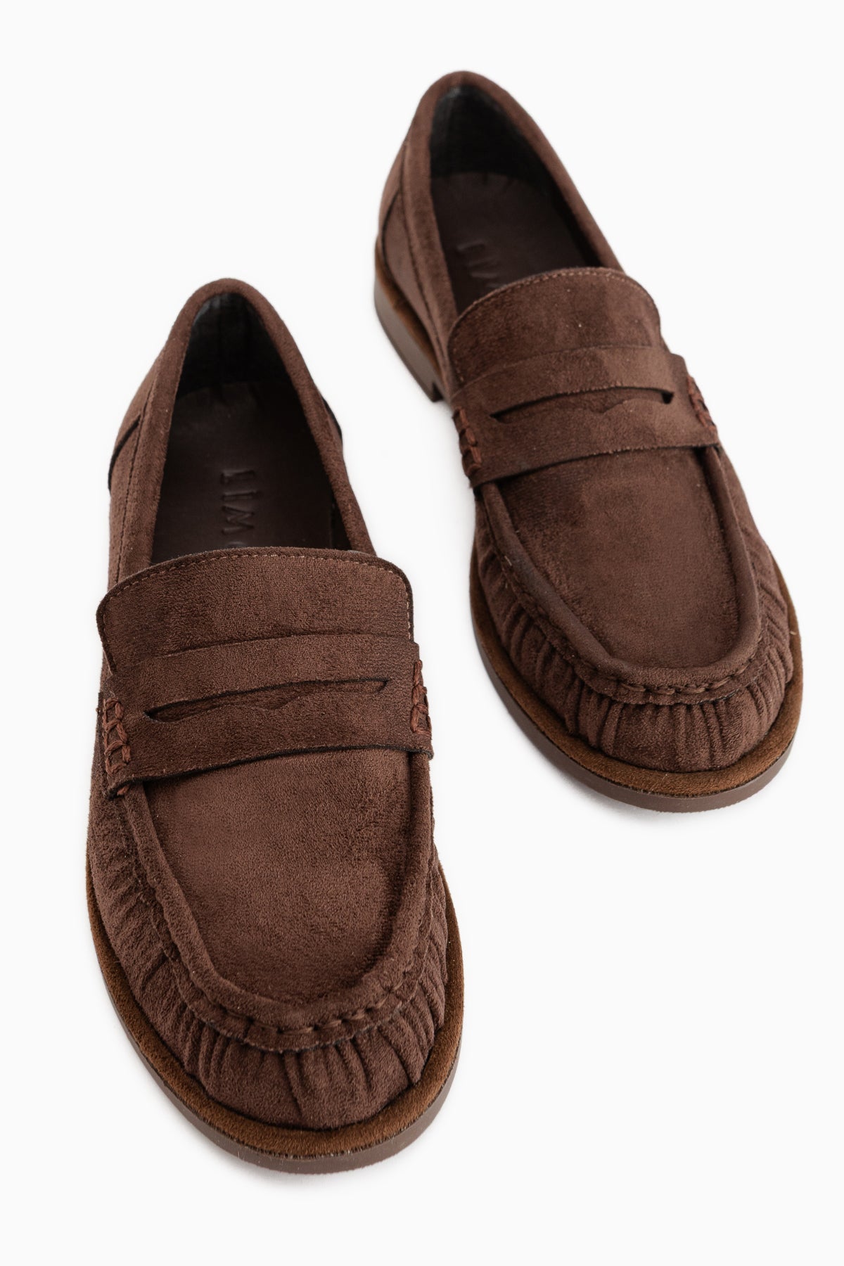 Carmel Coffee Suede Penny Loafer Women’s Shoes