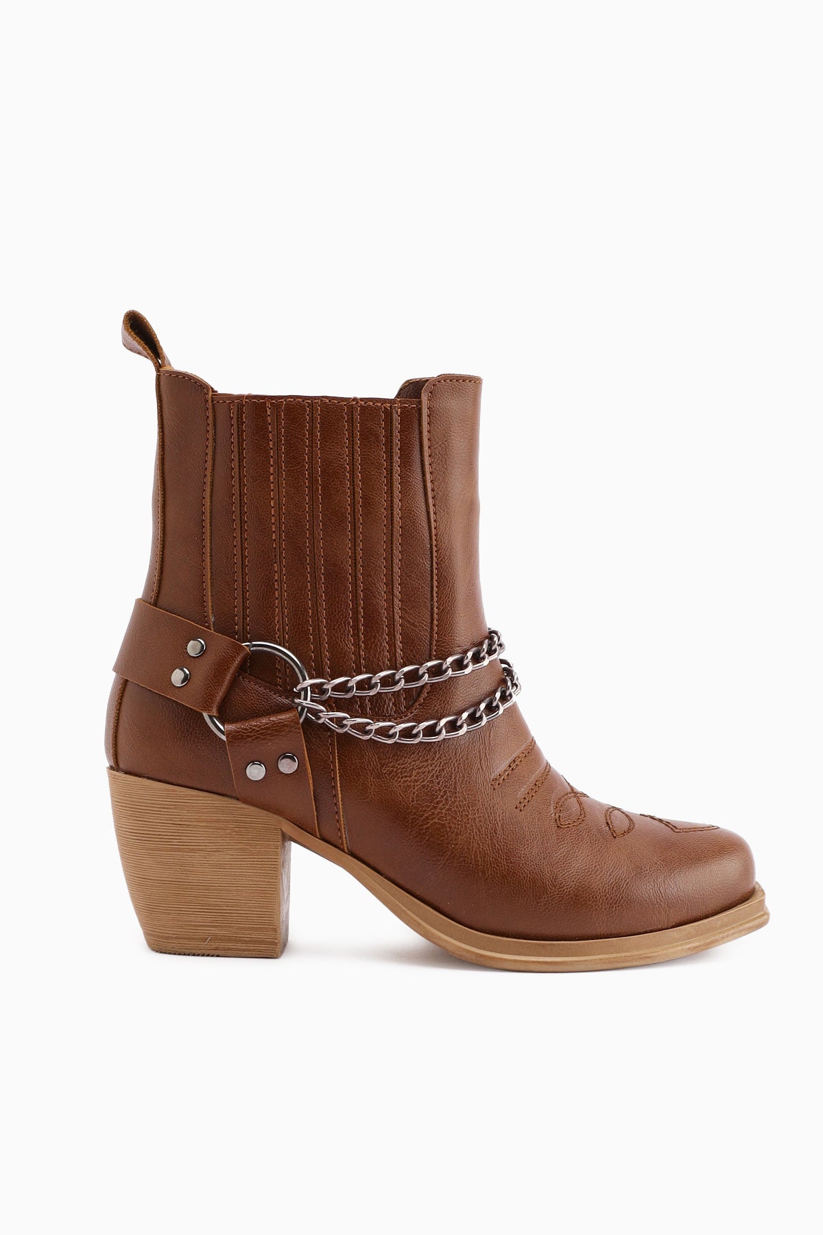 Deana – Cognac Embroidered Western Boot (Women)