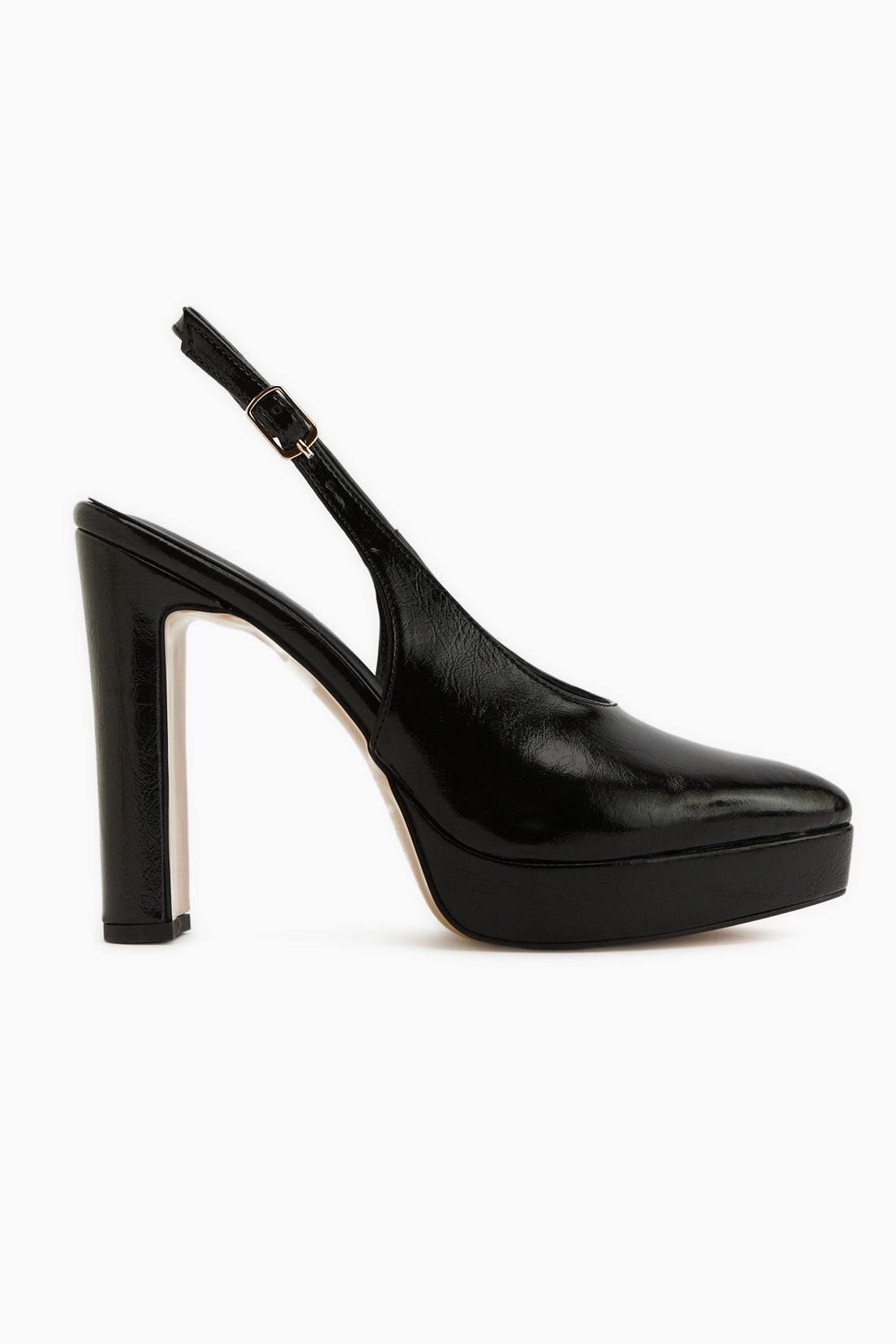 Ramia Black Pointed Toe Platform Heeled Women’s Shoes