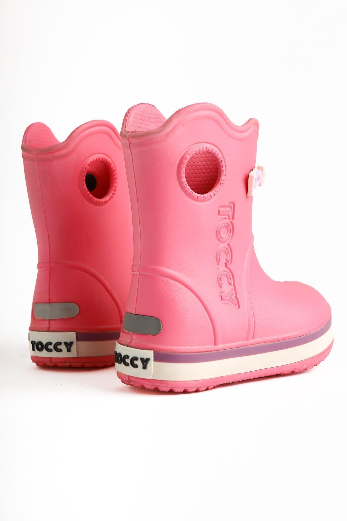 Christa Pink Pin Detail Waterproof Kids Boot