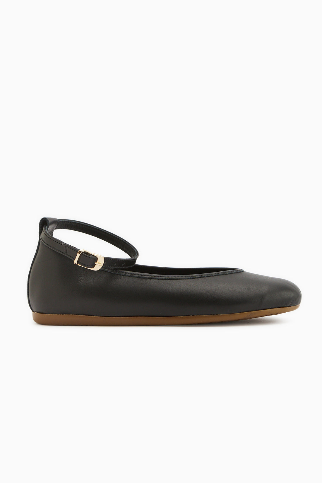 Genuine Leather Black Belted Women’s Ballet Flats