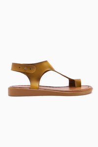 Genuine Leather Laili Mustard Thong Women’s Sandal