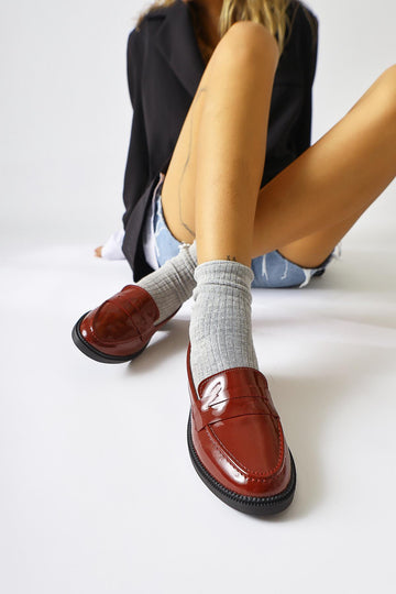 Amelina Burgundy Patent Everyday Shoes
