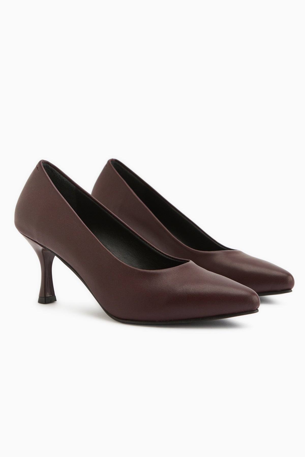 Kiara Genuine Leather Burgundy Women’s Heeled Shoes Stiletto