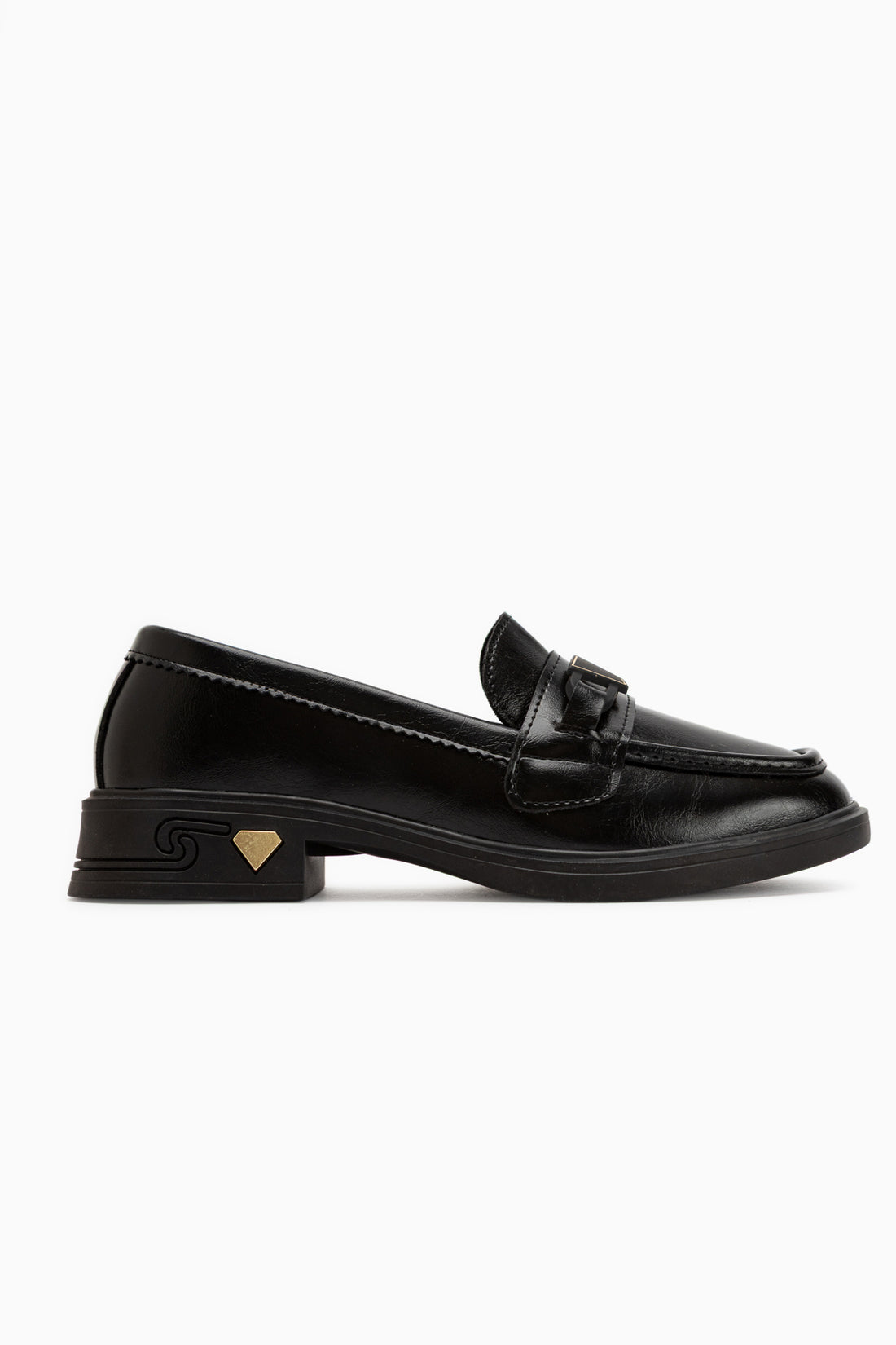 Emilia Black Buckled Women’s Loafer Daily Shoes