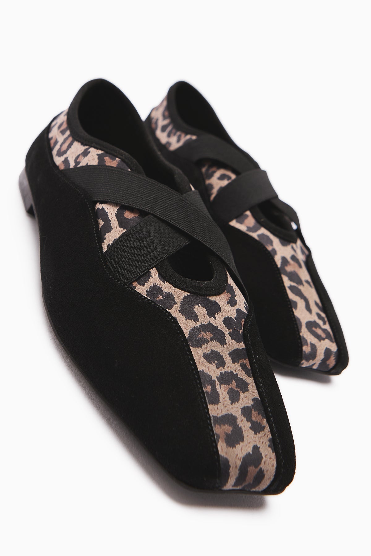 Erma Genuine Leather Black Ballerina Model Women's Flat Shoes