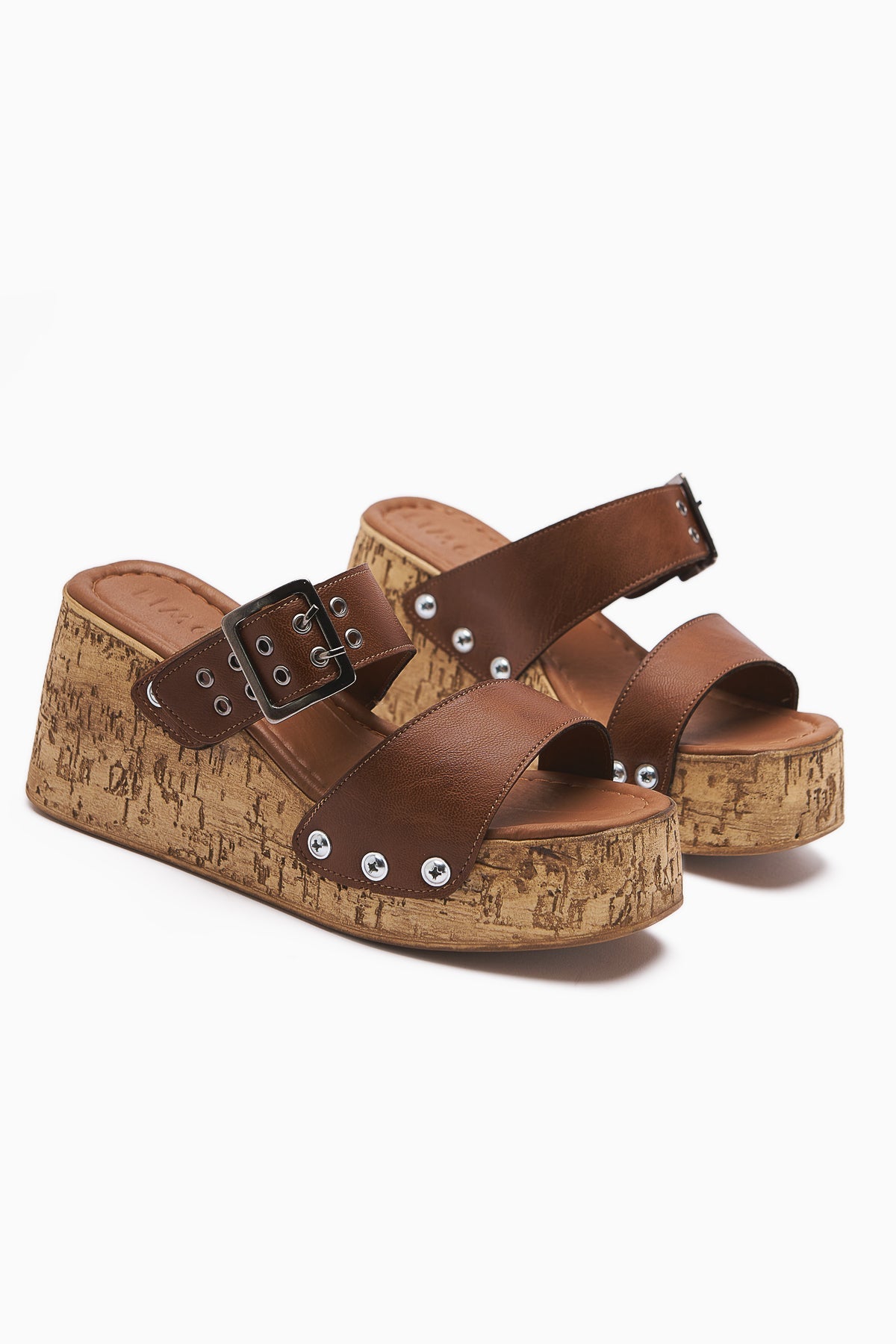 Genet Taba Screw Detail Buckled Women's Slippers